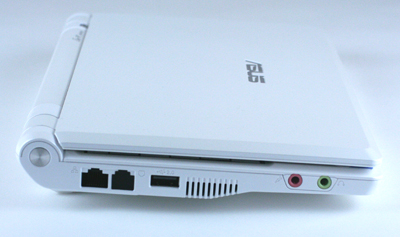 Left side of the Eee PC
