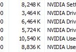 Task Manager's nVidia tasks with default install