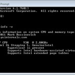 coreinfo Coreinfo -v produces virtualization info