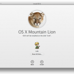 Home screen for the OS X Mountain Lion installer