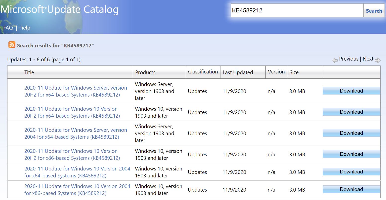 Windows 10 Intel Microcode Updates (Juni 2019)