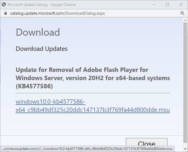 KB4577586 Flash Killer Download Available right now.