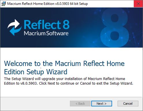 Macrium Reflect 8 Drops Commercial-only Versions.upgrade screen