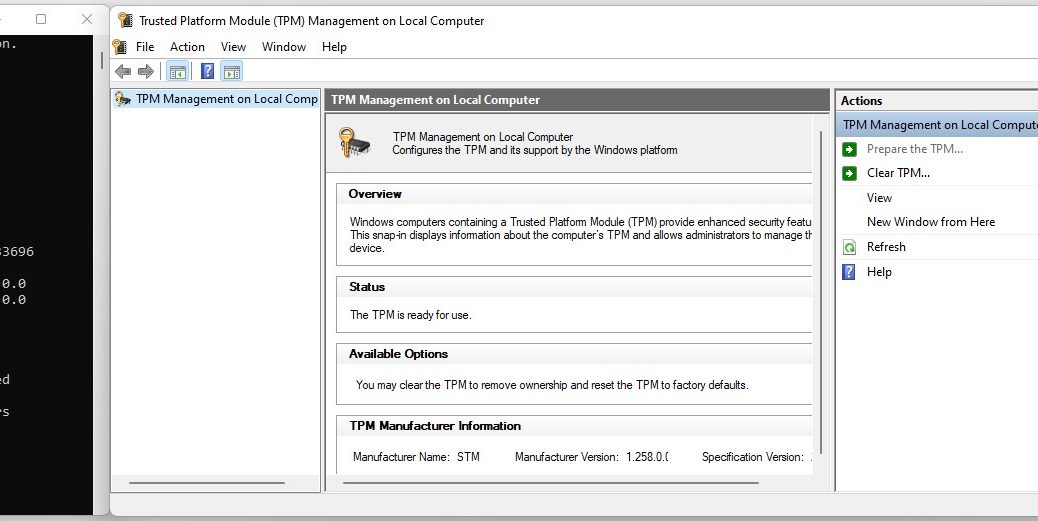 Check Windows TPM Status 2 Ways