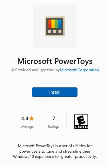 Windows 11 Store Now Offers PowerToys