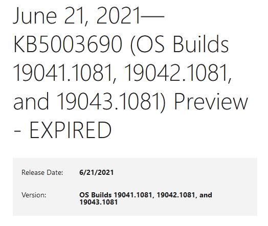Windows Updates Gain Expiration Dates