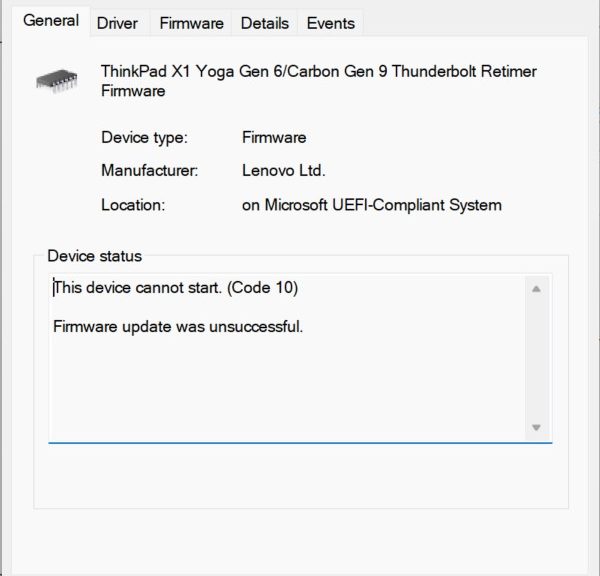Win10 Rollback Works But Thunderbolt Issues Continue