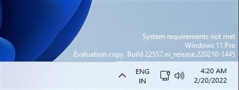 Windows 11 Watermark Warns Against Unsupported Hardware (Source: WindowsLatest.com)