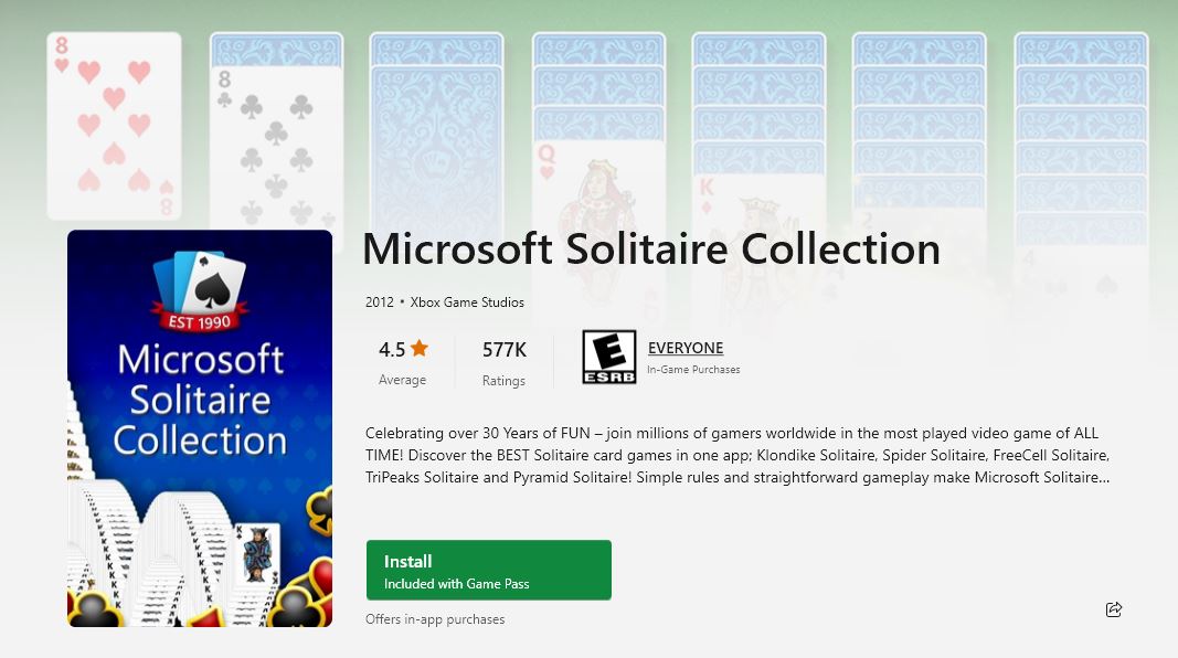 Microsoft Solitaire Collection: TriPeaks - Expert - October 8, 2022 