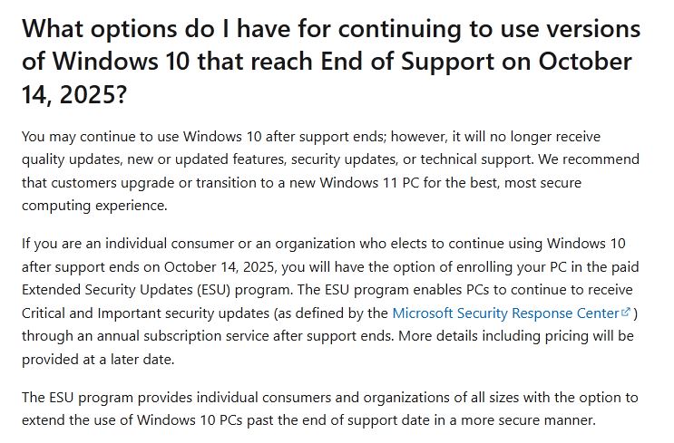 Windows 10 Lifecycle Changes