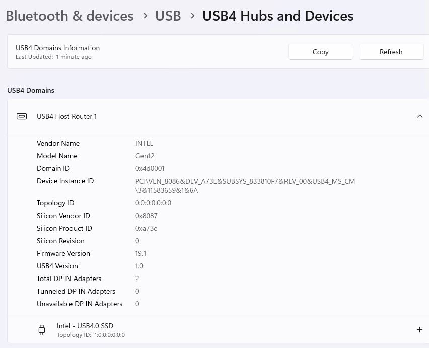 HWiNFO Bestows USB4 Insight.settings.sys.usb