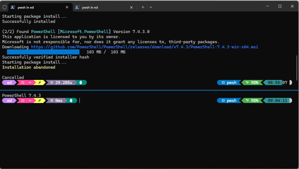 PowerShell Auto-Upgrade Abandonment Issue.split-screen