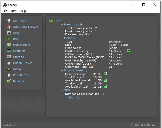 Speccy shows a lower-than-expected clock value and leads to Dell 7080 Micro RAM Puzzler Solved