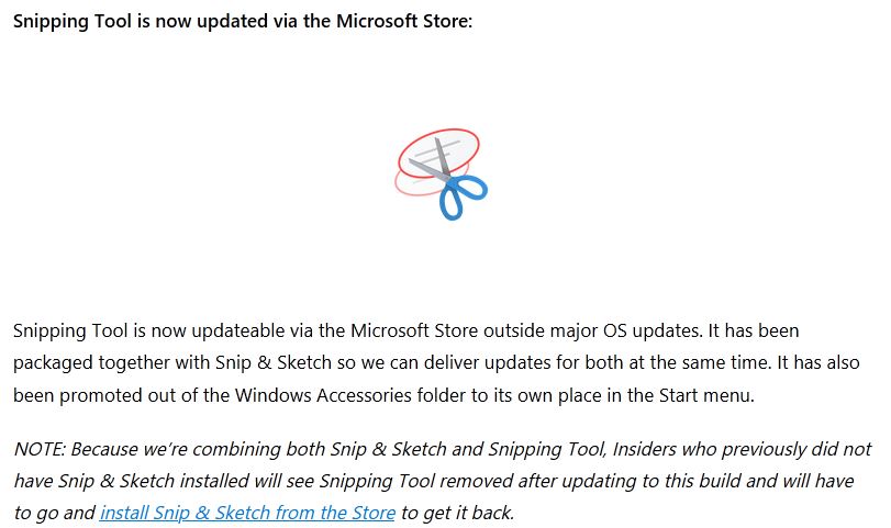 Store Gets Snipping Tools With Build 21354