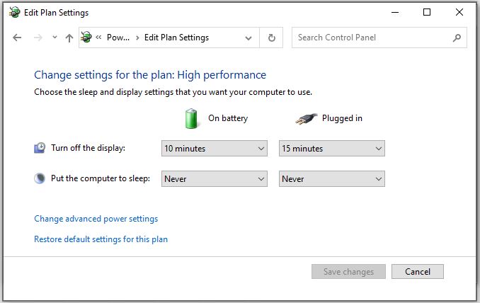 An unhappy Power Options VM Surprise keeps me from using an important remote code base: I lose my connection when it goes to sleep.