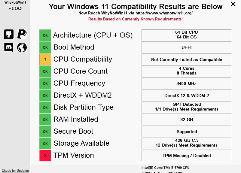 WhyNotWin11 Offers PC Health Check Alternative.info