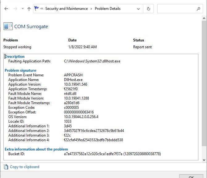 Chronic COM Surrogate Windows 10 Failures.reli-text