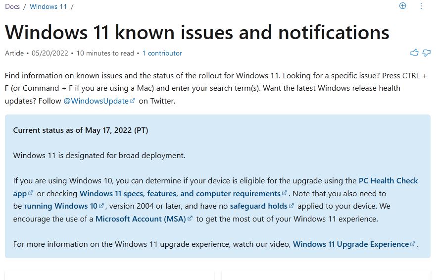 Windows11 21H2 Hits Broad Deployment