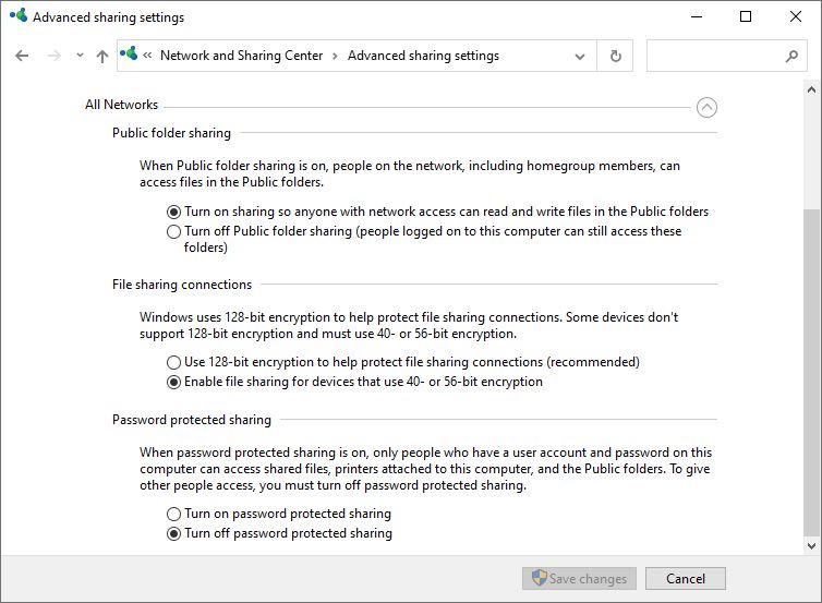 Advanced Sharing All Fixes PING