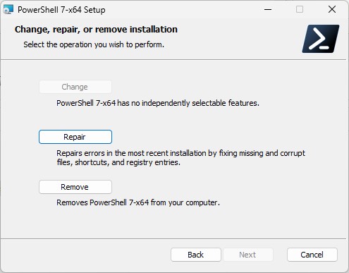 Repair Upgrades PowerShell