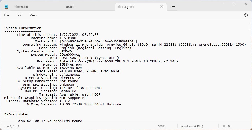 Dxdiag shows DirectX 12 Ultimate as Disabled. How to enable? - Microsoft  Community