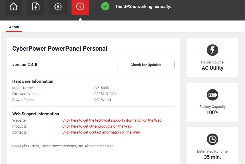 Installer Borks PowerPanel Program