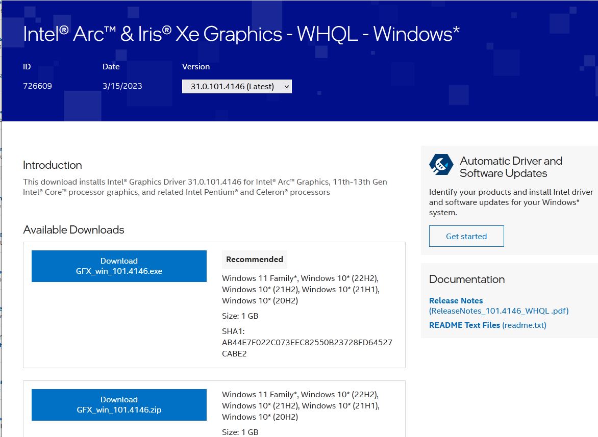 Intel driver on sale for windows 10