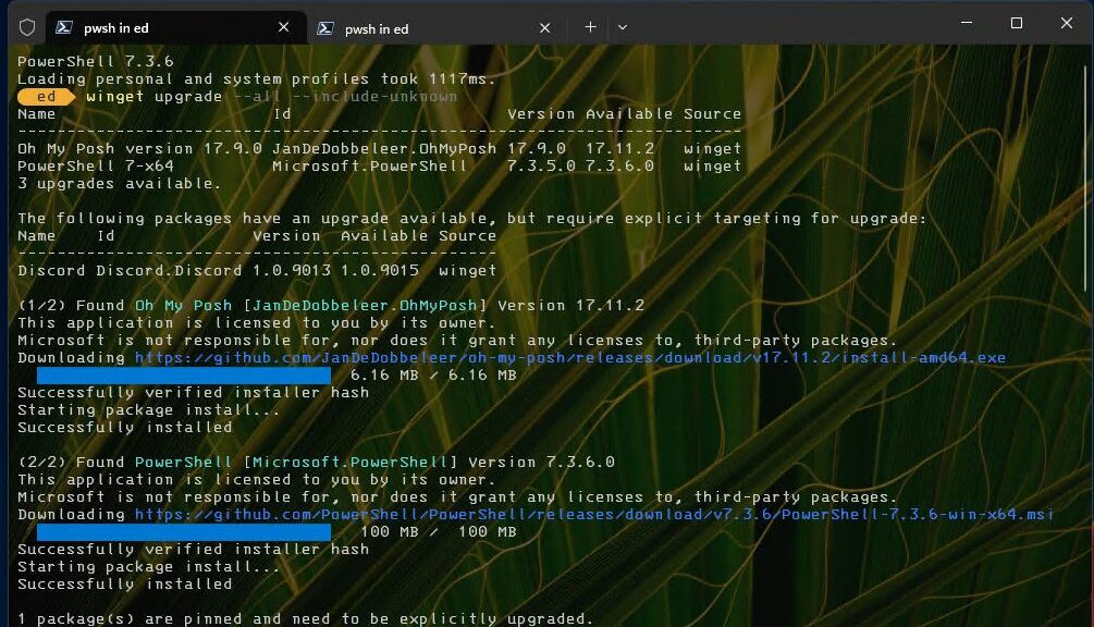 WinGet Upgrade PowerShell Working