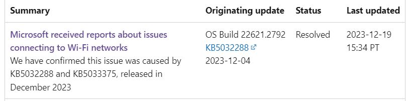 MS KIR Fixes Wi-Fi Roaming Issue