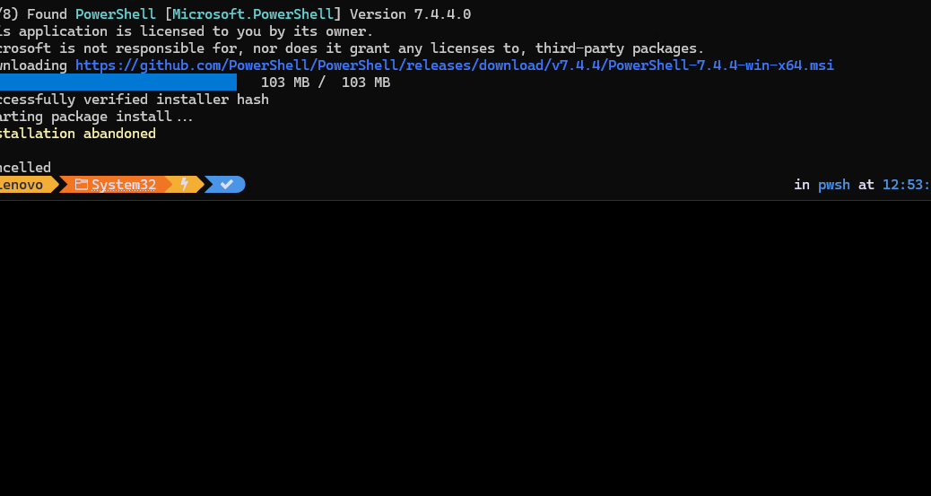 WinGet Updates PowerShell, Error Aside