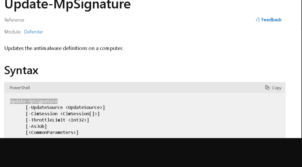 PowerShell-Based Defender Commands