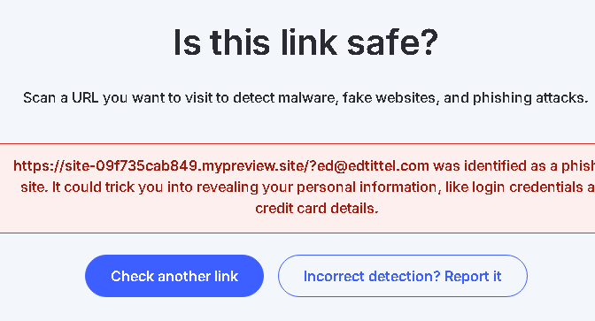 E-mail Link Cynicism Is Well-Considered
