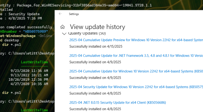 Correlating KB Items and DISM Package IDs