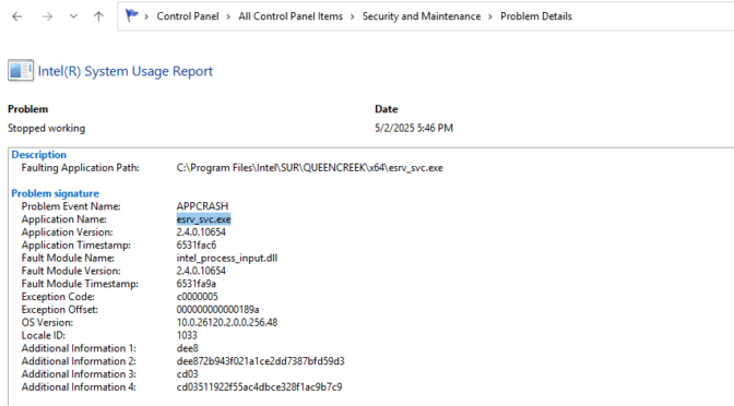 Chasing Intel esrv_svc.exe