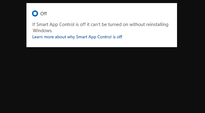 Windows 11 Smart App Control