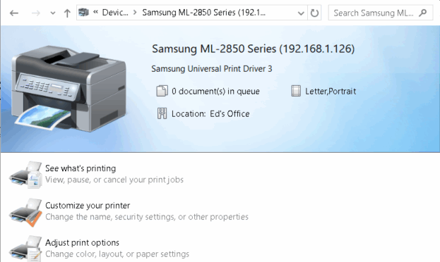 HP Aces Samsung Printer Driver Handoff