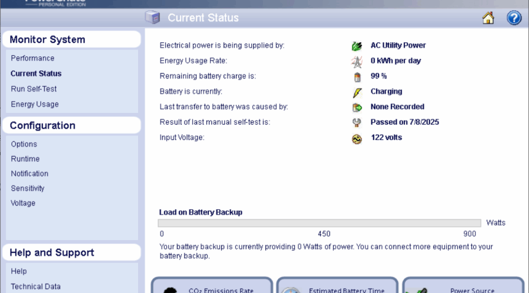 PowerChute Software Steps Functionality Back