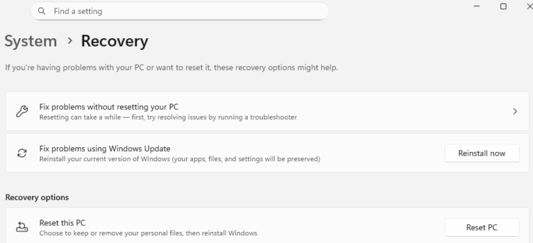 Recent Updates Bork Reset Option - Ed Tittel