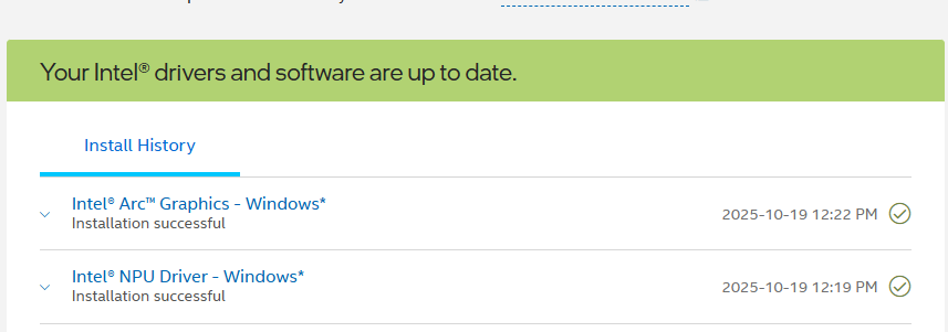 I contract a case of Intel DSA remote follies yesterday, when a GPU/NPU update hangs. Going local fixes things right away.