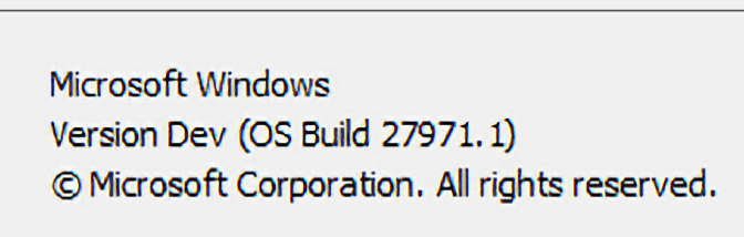 Version Dev Gets No 25H2