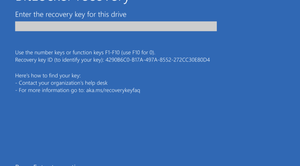 Escaping BitLocker Recovery Loop Poses Problems