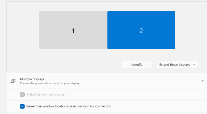 Moving Windows 11 Main Display