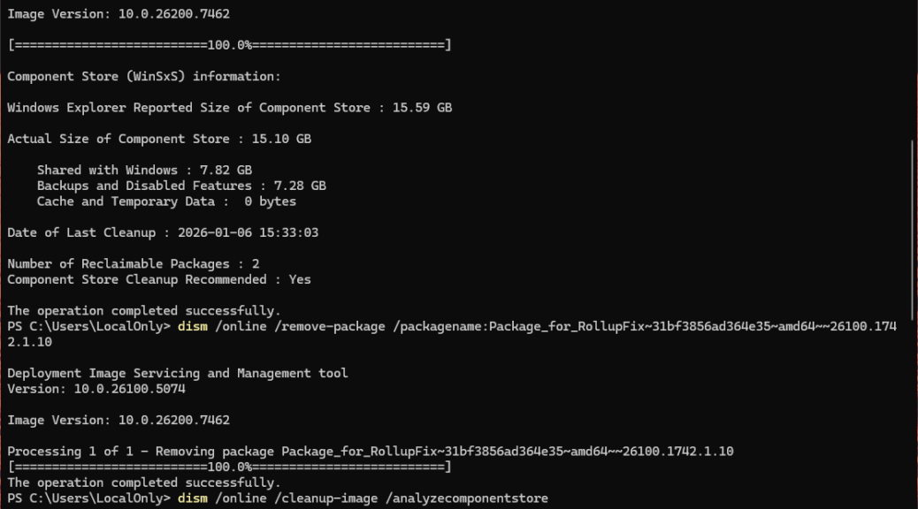 More Spurious Win 11 Reclaimables