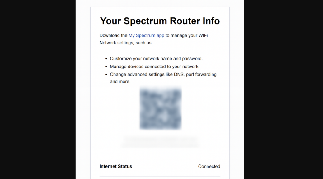 Spectrum Router Roadblock Diagnosed