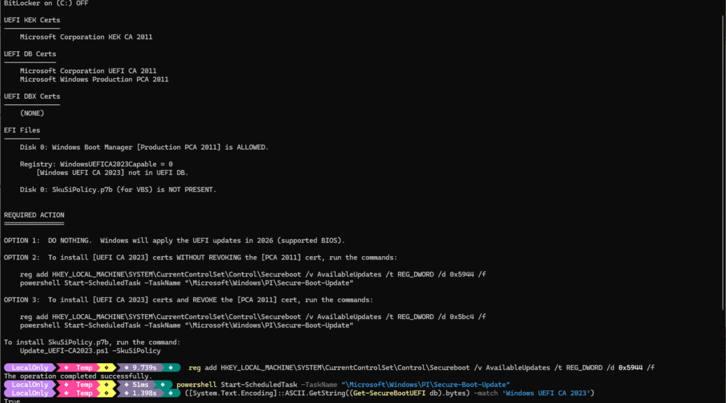 Secure Boot Report Card Perfected