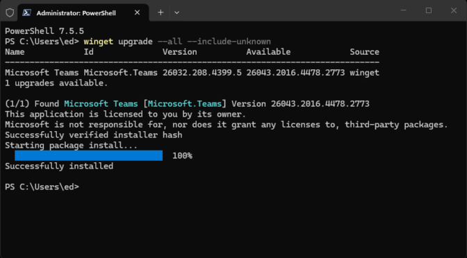 WinGet Versions May Affect Installs