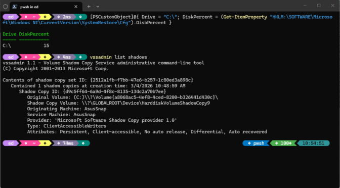 On Windows 11 Restore Points