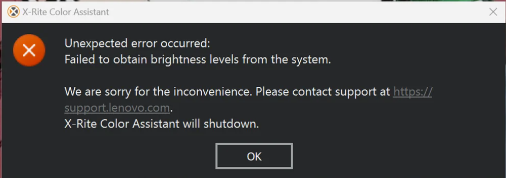 Clearing X-Rite Error Proves Interesting