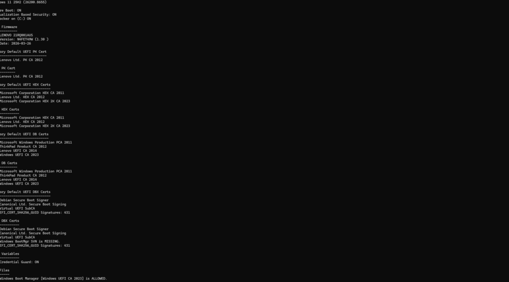 Long Trip From 26H1 To 25H2 On P16G3