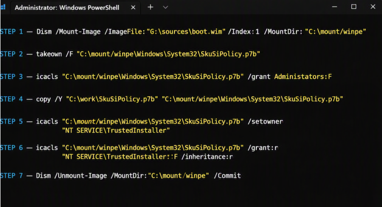 Using ICACLS To Update UFD Boot Files